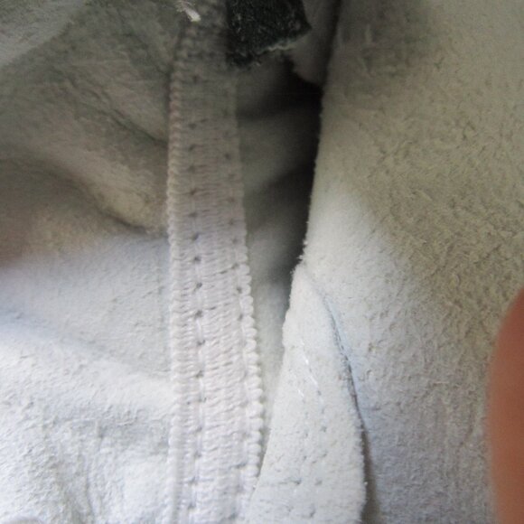 White Goatskin Drivers Gloves Shirred Slip-On Keystone Thumb Medium Work Gloves - Picture 3 of 3